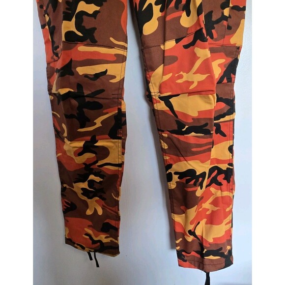 Rothco Pants Mens Small BDU Orange Camo Military Cargo Army Fatigue NWT - Picture 3 of 8